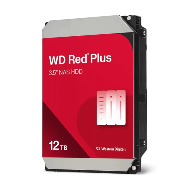 WD HDD NAS Red Plus 12TB CMR, 3.5, 512MB, 7200 RPM, SATA, TBW: 180, WD120EFGX