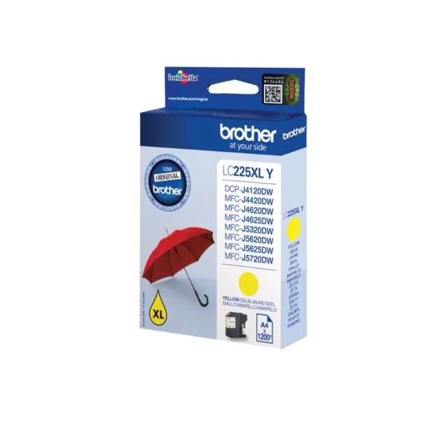 BROTHER Cartus Cerneala Original Yellow pentru DCP-J4120|MFC-J4420|J4620|J5320|J5620|J5720, LC225XLY
