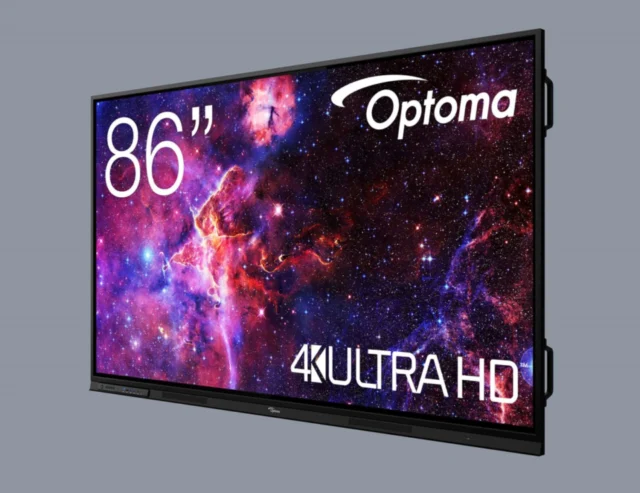 OPTOMA 86, IFPD, 4K UHD, Direct LED, 500 nits, Octa Core, 8GB RAM / 64GB ROM + SD Card slot, 3863RK