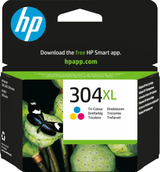 HP 304XL Tri-color Ink Cartridge, N9K07AE