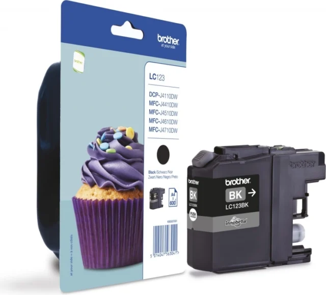BROTHER Cartus Cerneala Original Black pentru DCP-J4110|, LC123BK