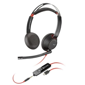 Casti Head-band HP Poly Blackwire 5220, Wired, noise-canceling, Negru