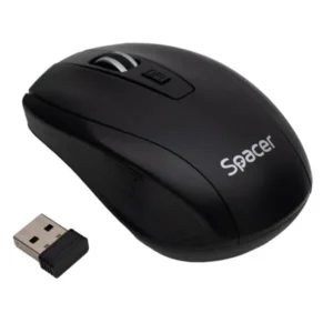 Mouse Wireless SPACER SPMO-WS-BK-04, 1600 dpi, Negru