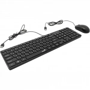 Kit Wired tastatura si mouse Genius SlimStar C126, taste numerice,