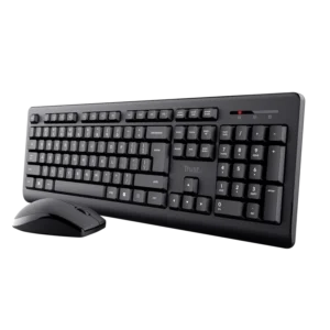 Kit Wireless tastatura si mouse TRUST Primo, taste numerice, Negru