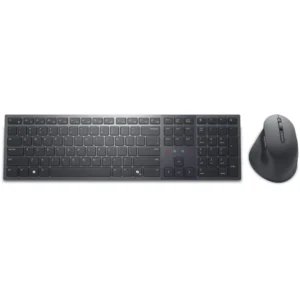 Kit Wireless tastatura si mouse Dell KM900, taste numerice, Gri
